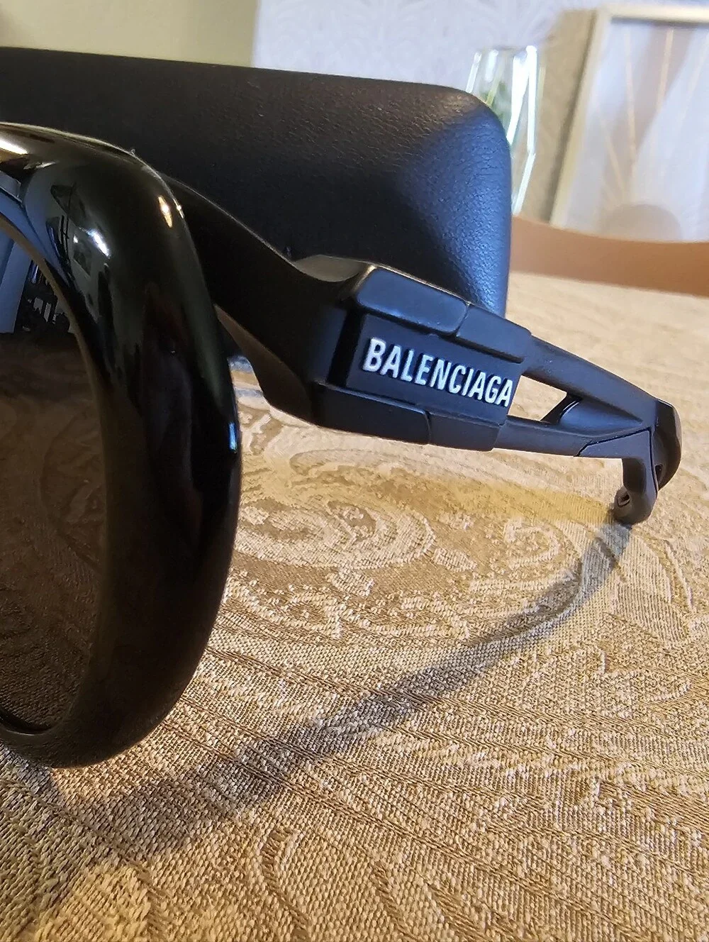 Balenciaga Black Round Oversized Sunglasses 100% Original